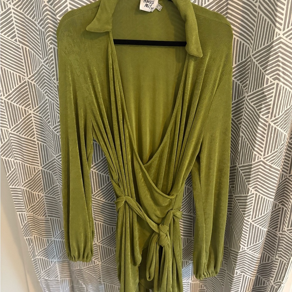 Princess Polly Olive Long Sleeve Dress